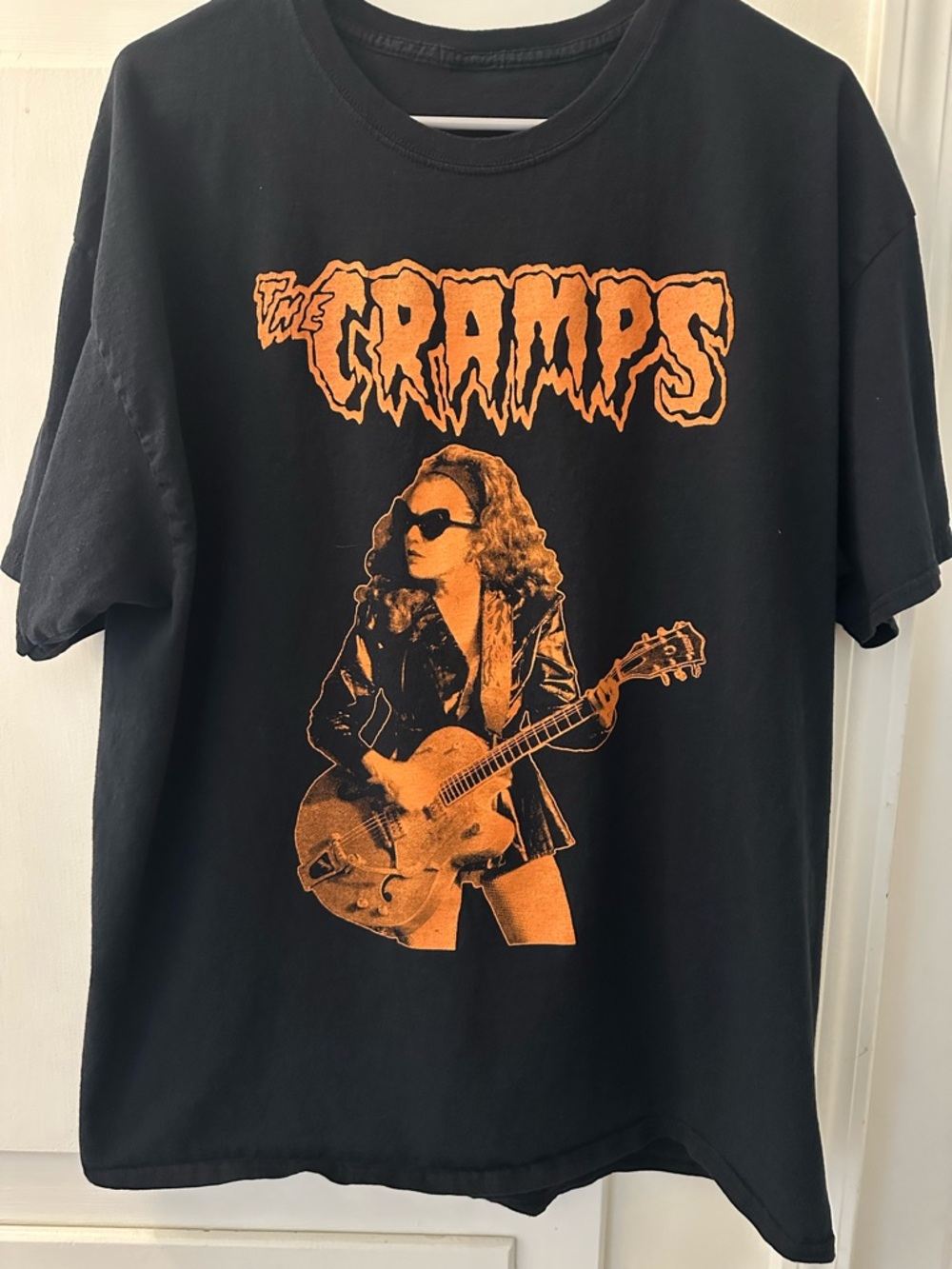 The Cramps Graphic Band Tee in Orange on Black